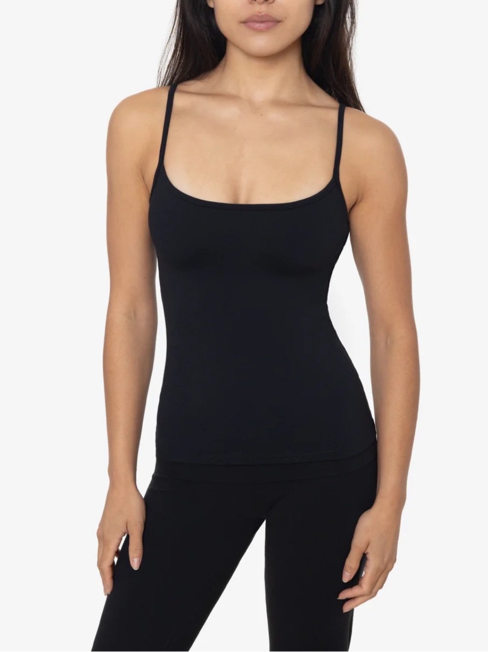 Los Angeles Apparel PERFORMANCE SPAGHETTI TANK Thin Strap Slim Top Style RAW311